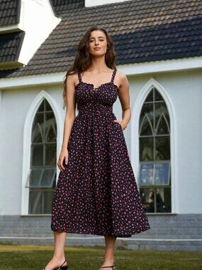 Scarlet Darkness Dream in Berry Pocket Dress Black Pink 2X Like New [10164]
